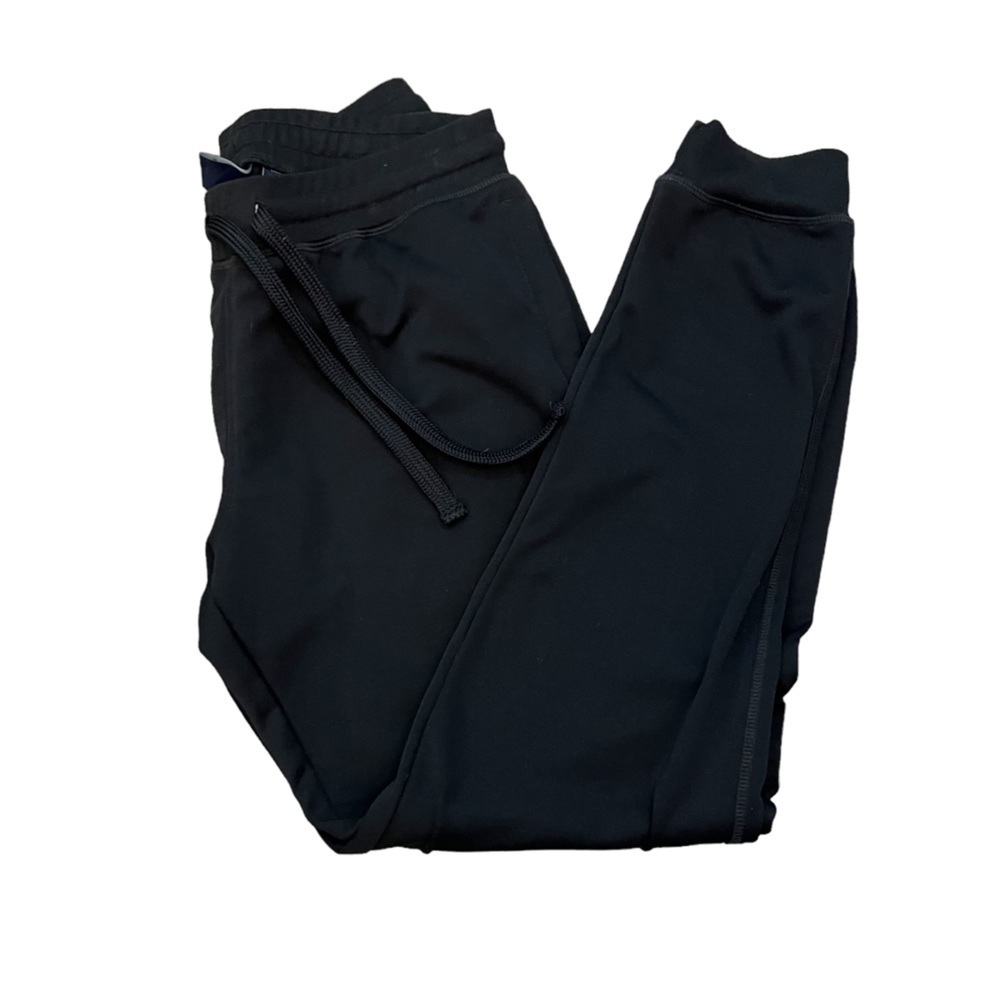 MENS BIZ COLLECTION Black Casual Elastic Drawstring Waist Straight Leg Pant L